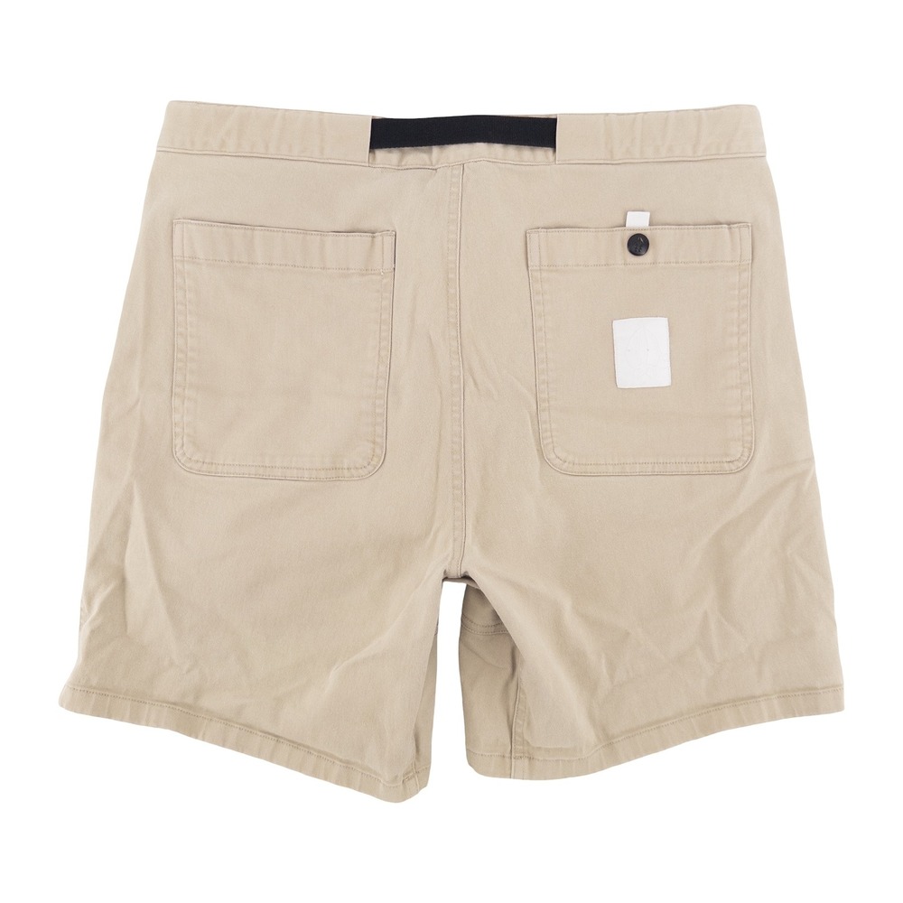 Bearded Goat Mens Small Boundless Canvas Shorts Tan Khaki Belted Gorpcore Hiking - Picture 6 of 7